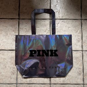 New VS PINK Holographic Blue/Purple Reusable Tote Bag